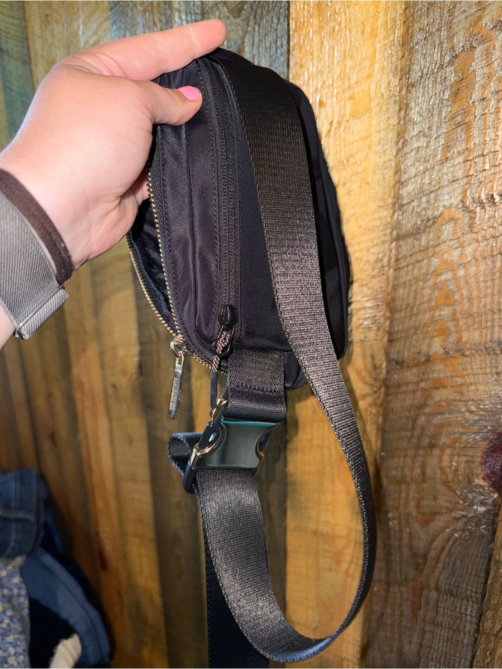 lululemon athletica Black Crossbody with Gold Hardware - Picture 3 of 4